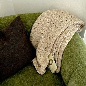 Worsted Wool Aran Sweater Market Cable Heritage Throw